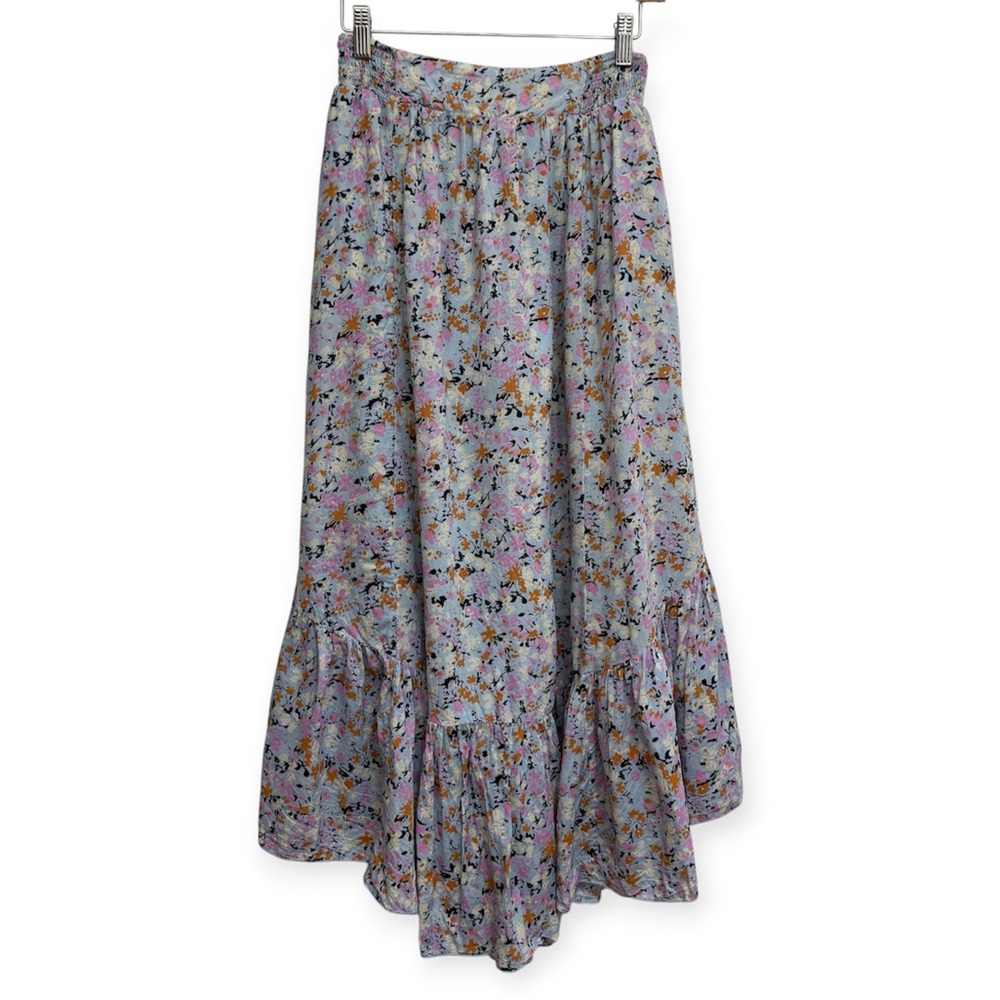 Free People Pretty Daze Floral Ruffle Tiered Maxi Skirt